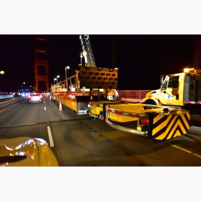 Golden Gate Bridge Night Workzone  